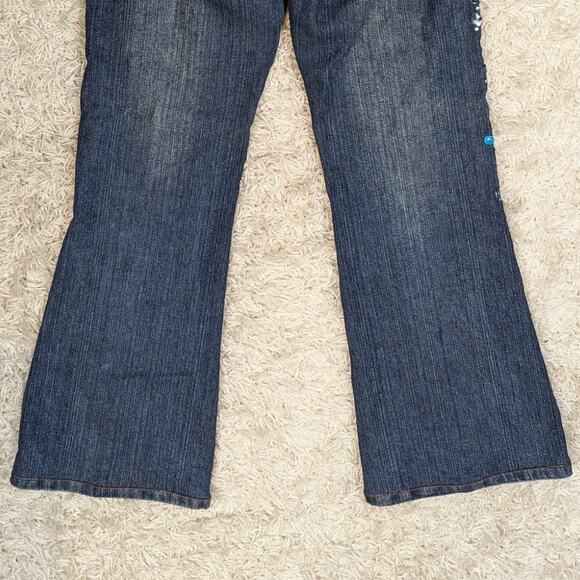 Vintage Cache Beaded Embroidered Embellished Medium/Dark Wash Jeans Size 10 - Picture 10 of 12
